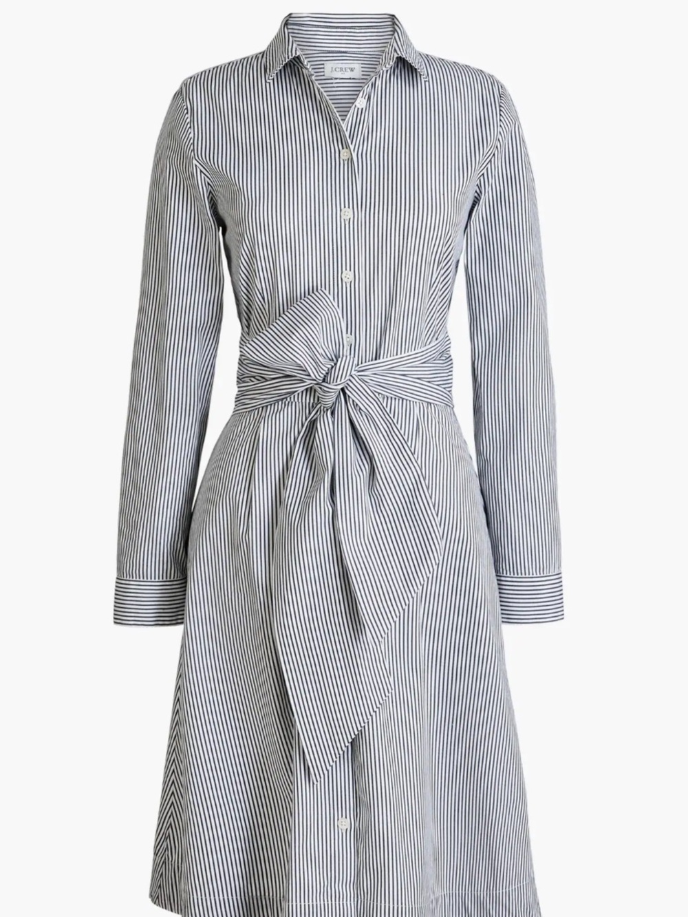 J Crew tie waist shirt dress